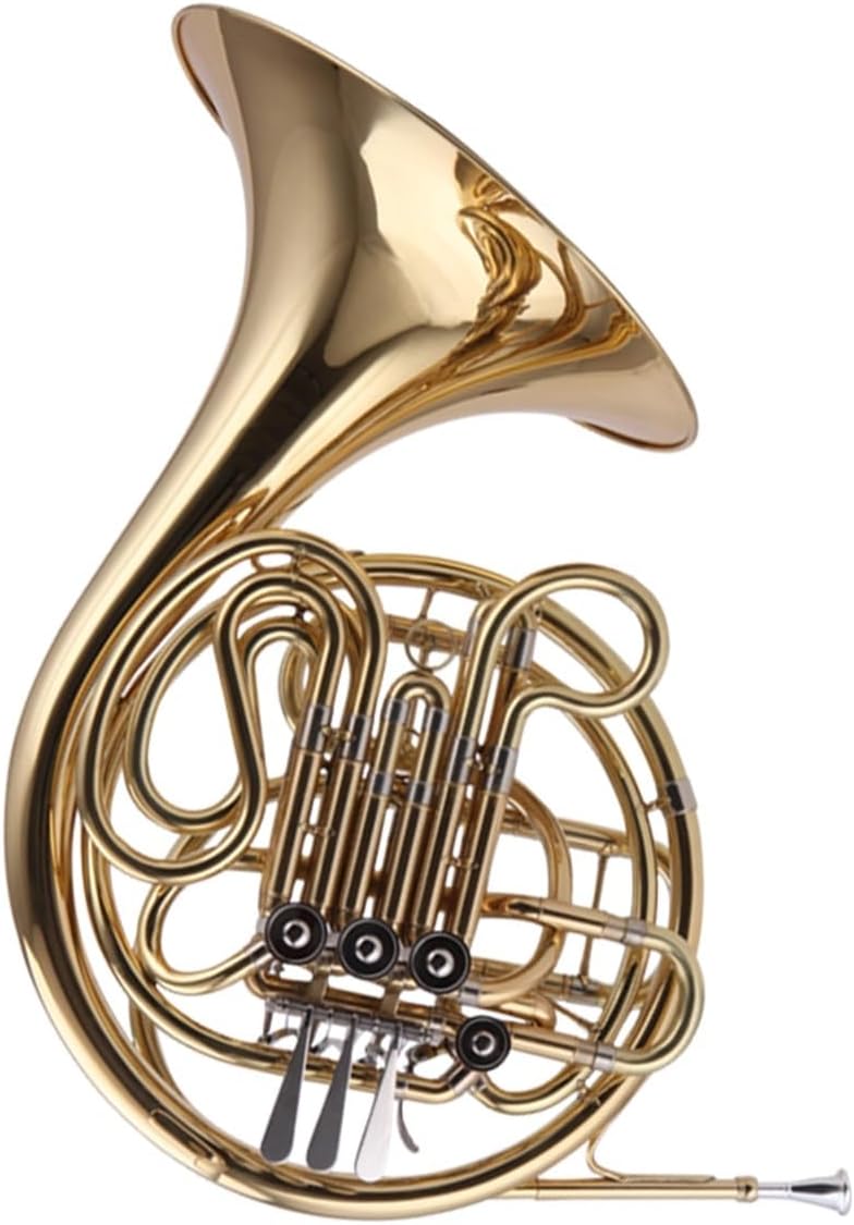 4 Key French Horn Four Key Double Row B Flat To F Brass Lacquer Gold Round Professional Performance