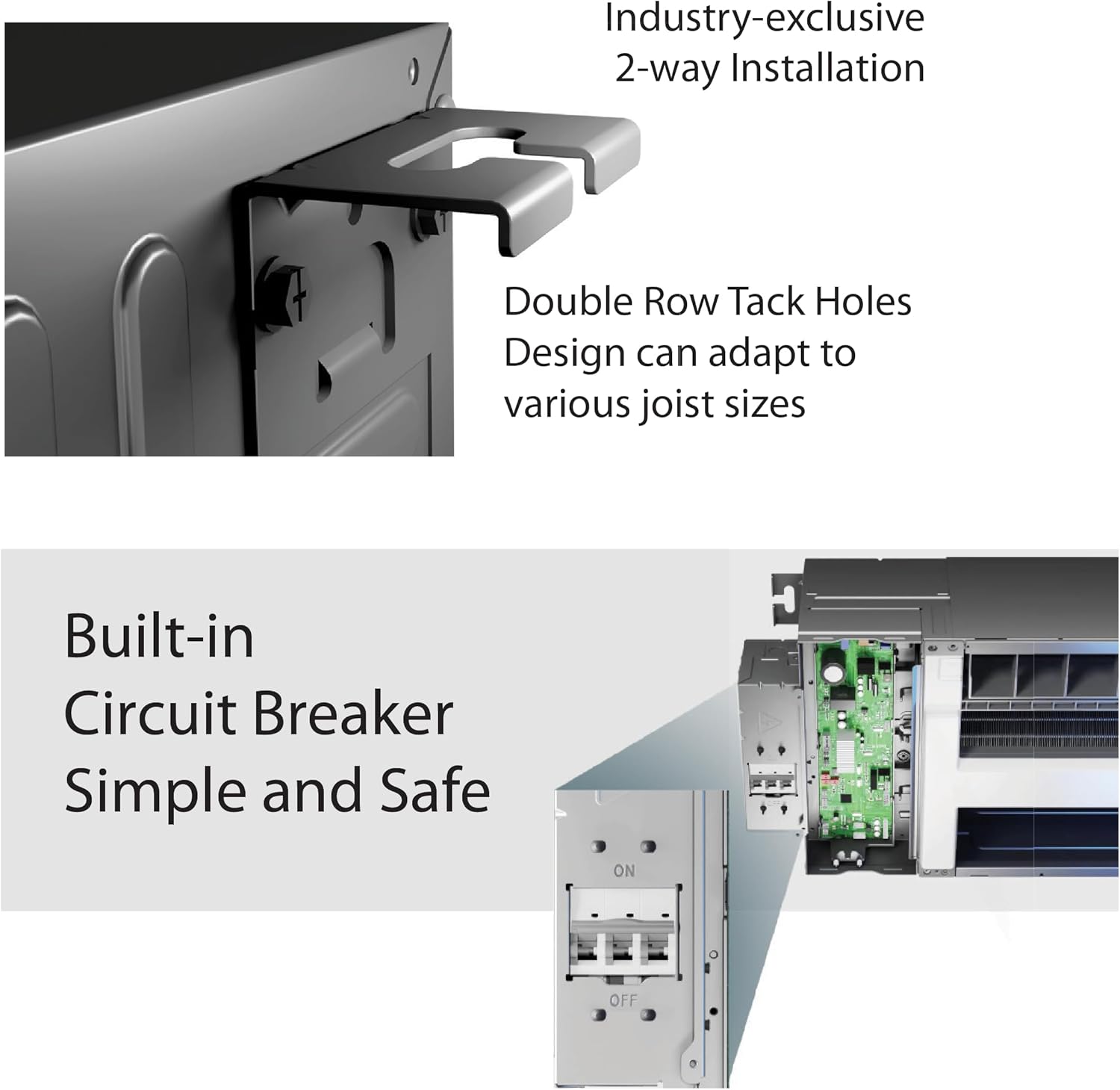 Cooper & Hunter 6,000 BTU Single Zone One-Way Ceiling Cassette Ductless Mini Split Air Conditioner & Heat Pump – 22.1 SEER2 – Smart Wall Thermostat – 25FT Installation Kit – 230V