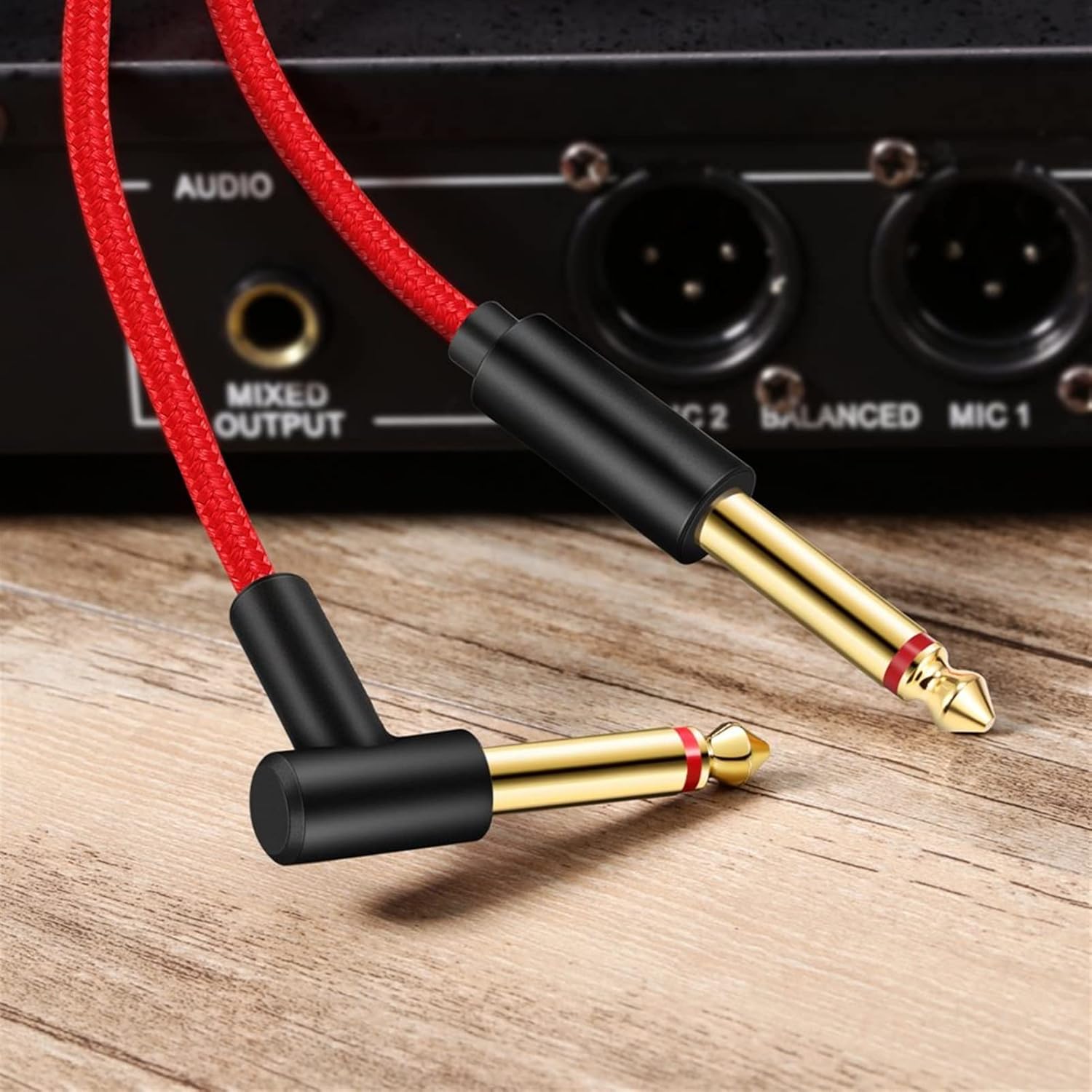 6.5mm Output Guitar Cable 6.5mm to 6.5mm Male to Male for Guitar Mixer Amplifier Bass Cable Guitar Interface Audio Cable (Color : 5m)