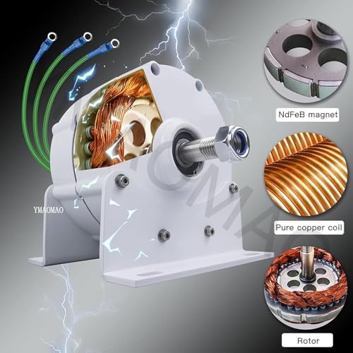 12000W Gearless Permanent Magnet Generator - 12V 24V 48V 120V 220V, Efficient Free Energy Motor for Wind & Water Turbines, Renewable Energy Solution