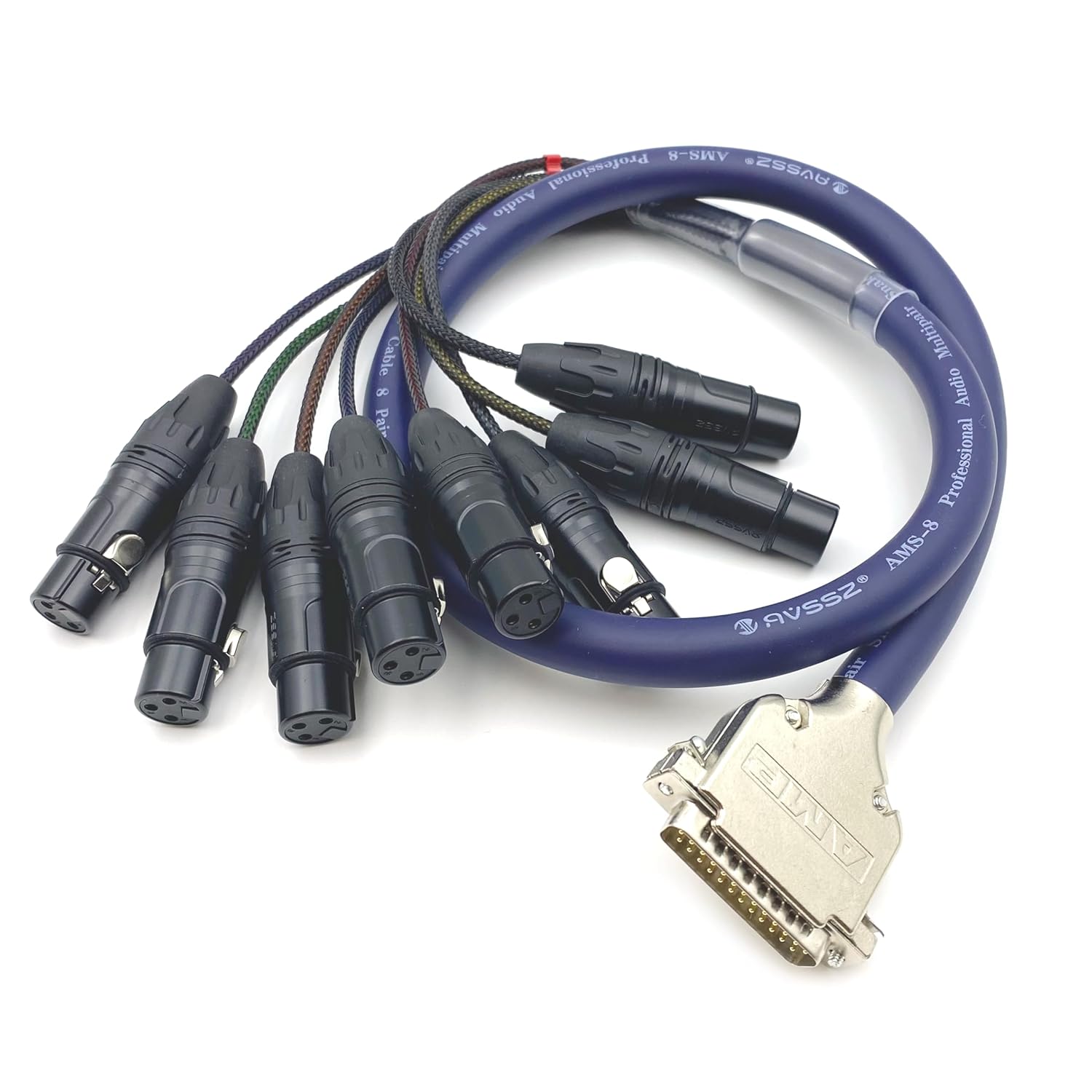 9.84ft DB25 to XLR Female Snake Cable, DB25 Male to 8 Channel XLR 3Pin Female Balanced Snakecable D-Sub Snake Cable Patch Bay Interface Modular Wire 3 Meter