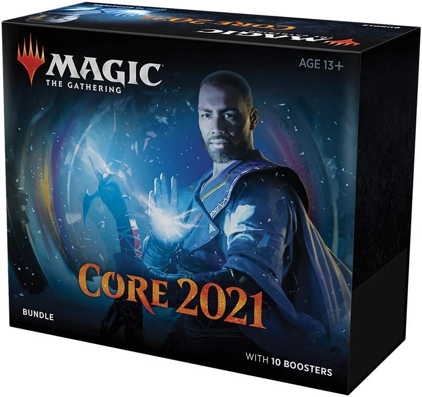 Magic: The Gathering Core Set 2021 (M21) Bundle | 10 Booster Packs + 40 Lands (190 Cards) | Accessories