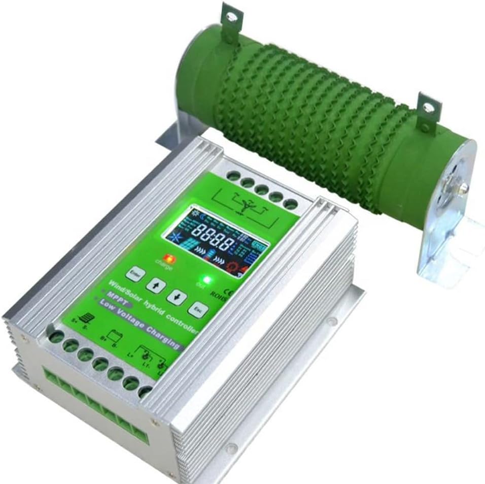 New Upgraded Wind Solar Hybrid Charge Controller,Mppt Charge Boost Controller,12v/24v/48v Auto Switch Regulator,with LCD Screen,for Wind Turbine Generator Charger W300/S500W-12V