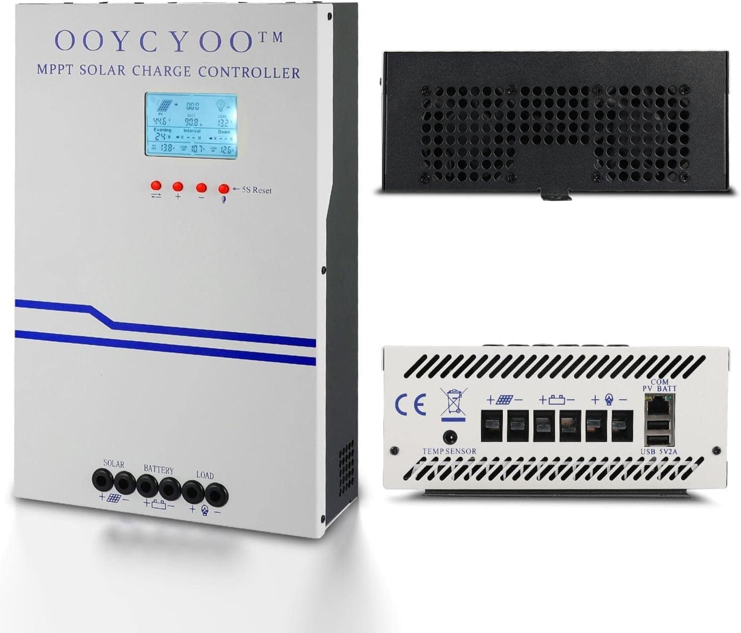 100 Amp MPPT Solar Charge Controller 48V 36V 24V 12V Auto,PV 150V Max Input Solar Panel , 100A Solar Panel Regulator Max Input Power 5000W, for AGM Sealed Gel Flooded Lithium Battery