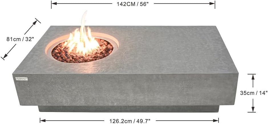 Metropolis Concrete Fire Pit 56