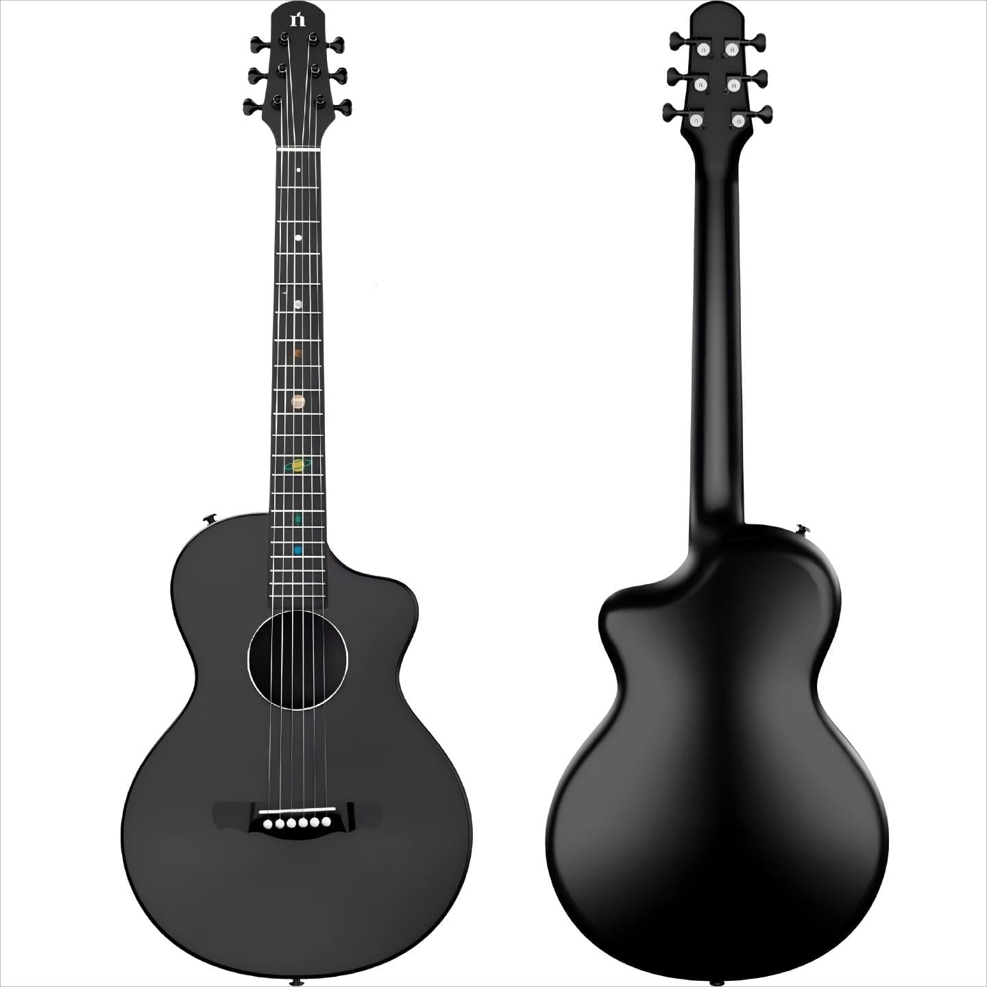 Natasha Asteroid Carbon Fiber 38-inch Folk Guitar,Acoustic Guitars/Travel Guitars,Integrated Casting With Carbon Fiber Composite Material, light and portable.