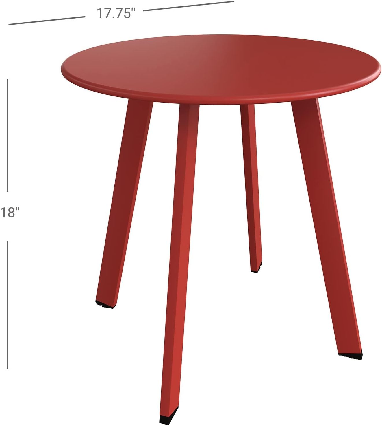 Grand patio Round Steel Patio Coffee Table Weather Resistant Nesting Tables Including One Large Side Table and One Small End Table, (Red, 2PC)