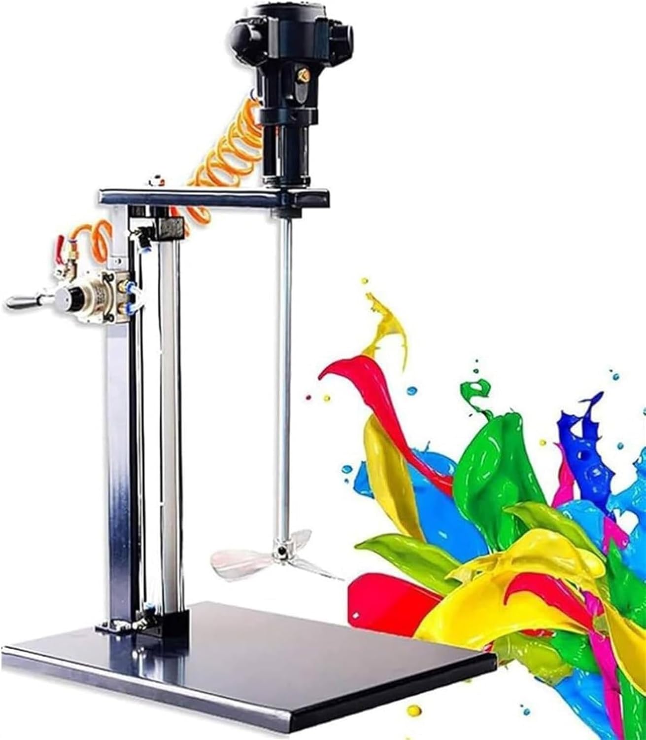 Pneumatic Paint Mixer Automatic Lifting Air Agitator Blender Stirrer Ink Glue Mixing Machine 5 Gallons 20L Air Agitator Blender Stirrer 1500-3000rpm