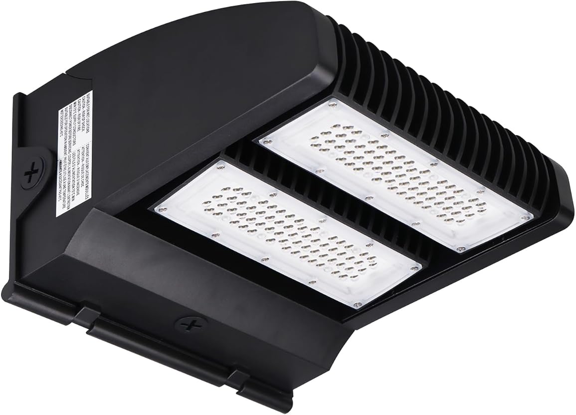 dephen 120W LED Wall Pack Light with Photocell - 5000K 16200LM Rotatable Up Down Sconce, IP65 Dusk to Dawn Outdoor Flood Lighting Fixture for Building Store, UL-Listed