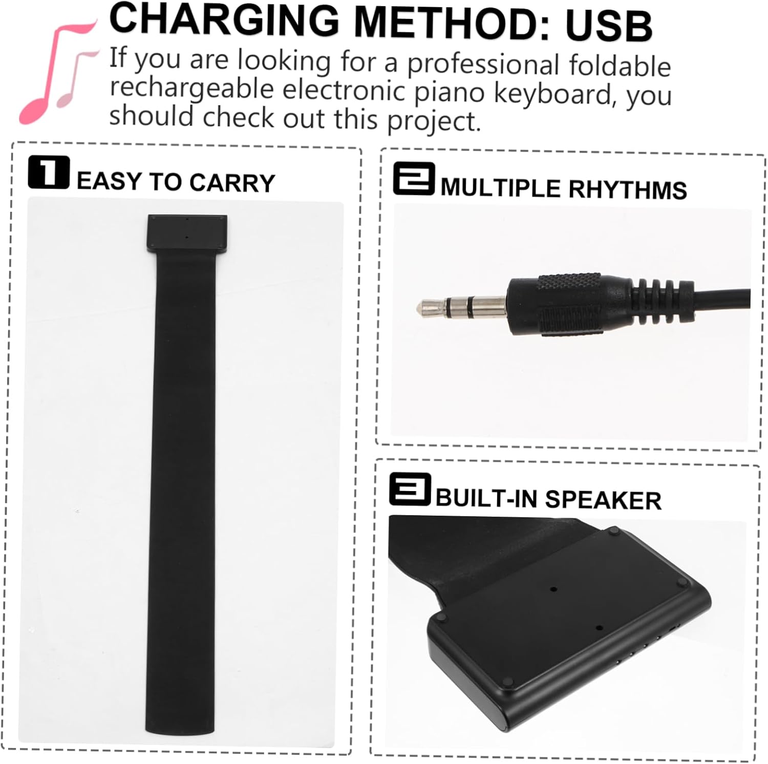 BESPORTBLE up Piano Key Electronic Keyboard Boys and Girls Piano Weighted Keys Learning Tool