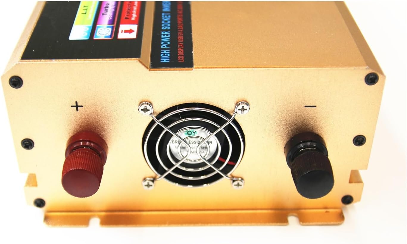 1500W Modified Wave Inverter 12V to 220V Household Power Converter with LCD Display(12V 220V)