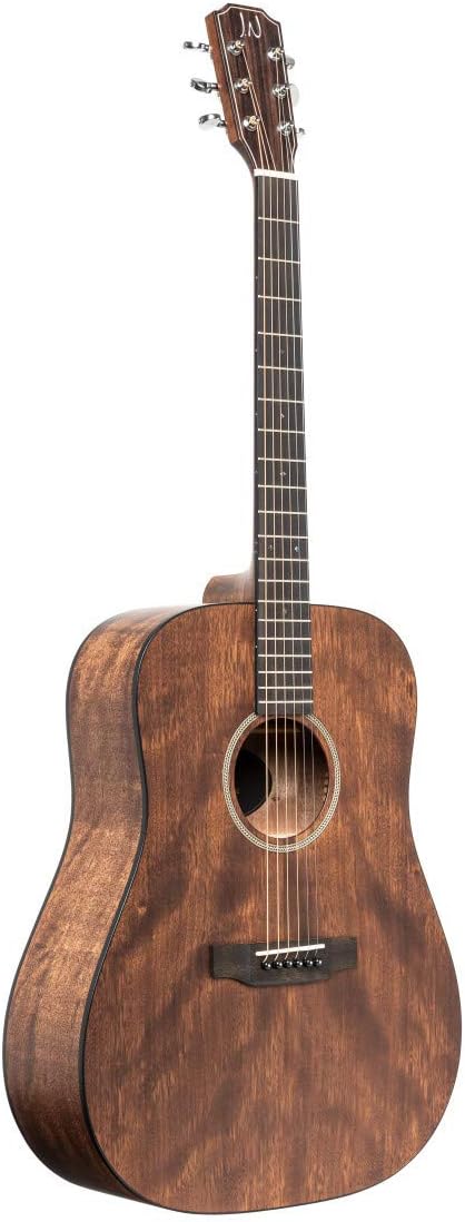 JN Guitars Dovern Series 6 String Acoustic Guitar, Right, Natural, Full (DOV-D)