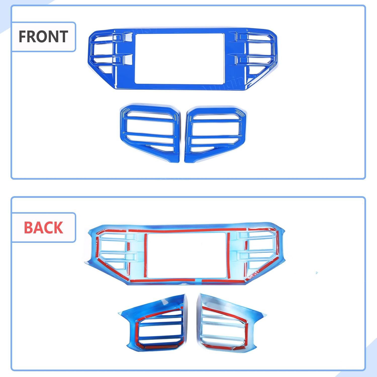 Car Center Console Air Outlet Cover Kit Compatible with Toyota Tundra 2022 Sequoia 2023 Center Console Side Air Outlet Trim Cover Center Console Air Outlet Vent Panel Decor Frame Protect Accessories