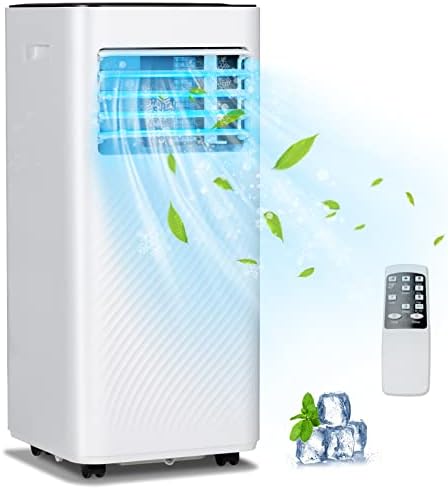 GOFLAME Portable Air Conditioner, 10000 BTU Powerful AC Unit with Remote Control and 4 Casters, 3-in-1 Air Cooler & Dehumidifier & Fan with 24H Timer, Child Lock for Living Room Bedroom Office, Black