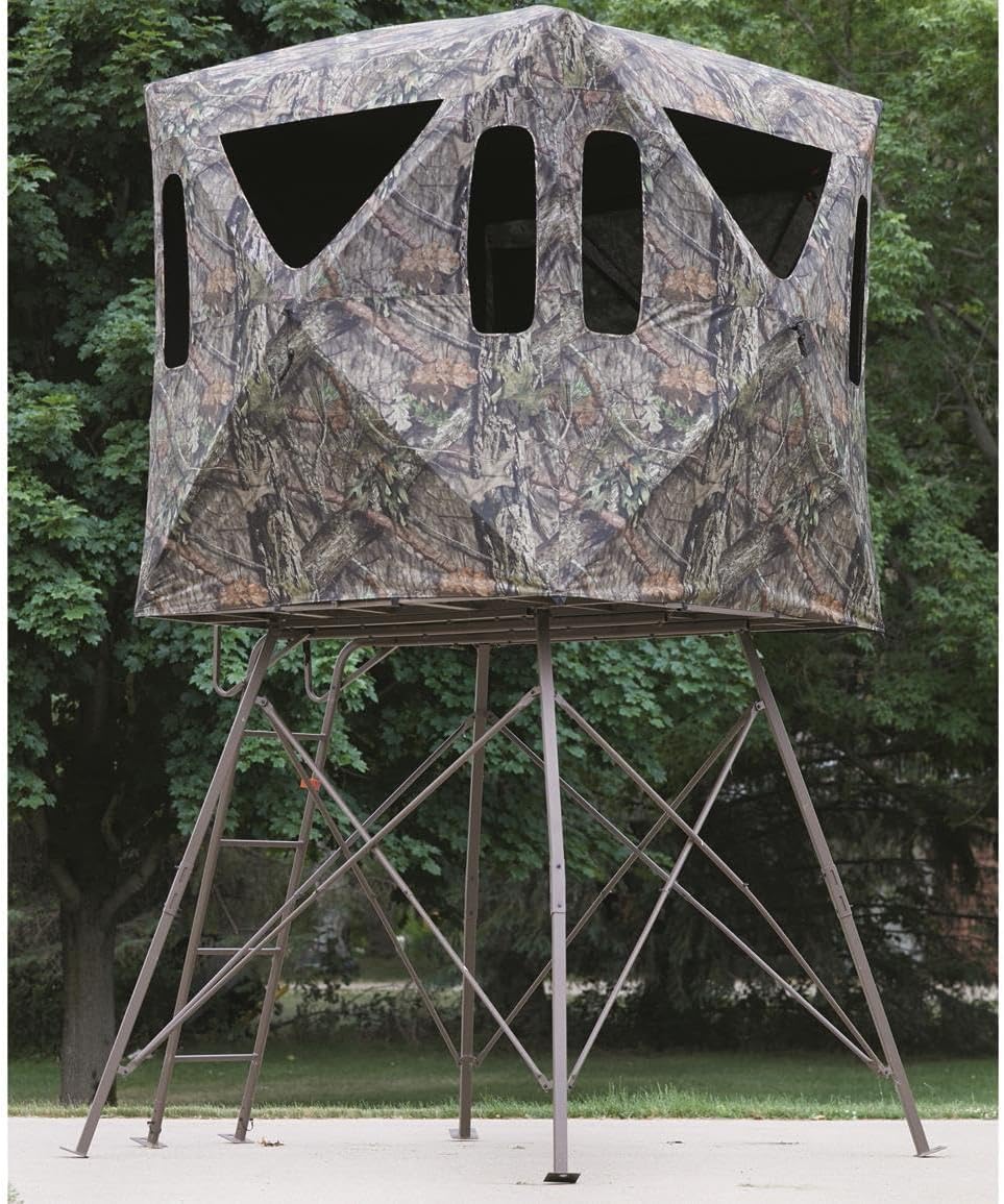 Guide Gear 6' Tripod Hunting Tower Blind, 2-3 Man Stand Elevated, Hunting Gear Equipment Accessories, 6X 6'