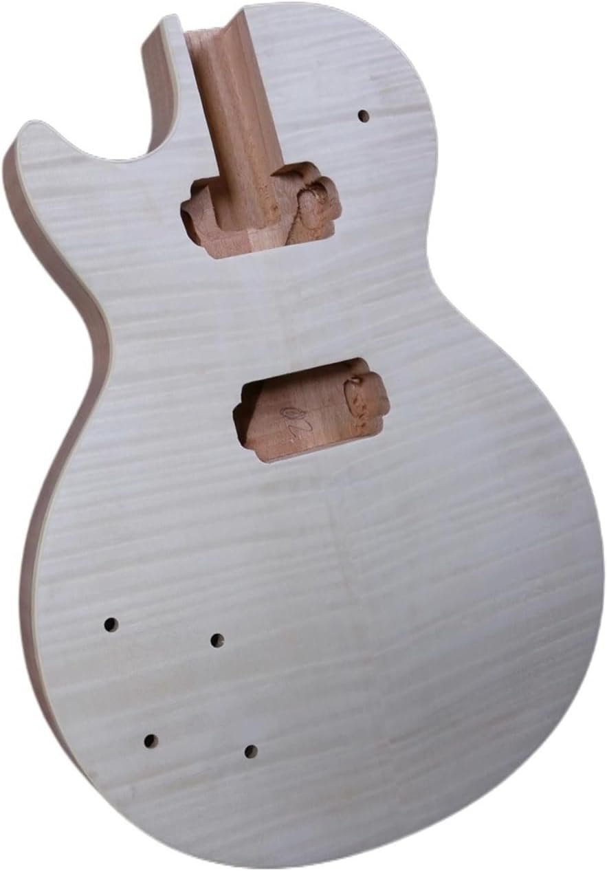 Guitar Body Guitar Replacement Parts Guitar Body DIY Electric Guitar Body Replacement Solid Wood Flame Maple Veener Set