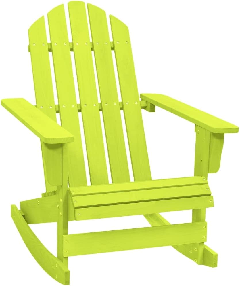 Patio Chair Patio Adirondack Rocking Chair Solid Fir Wood Green