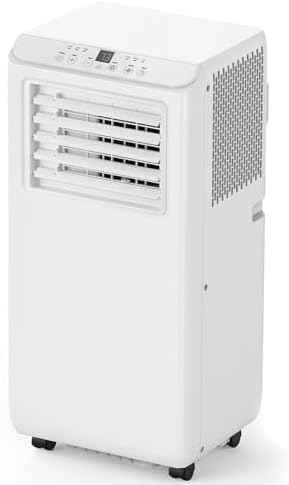 Portable Air Conditioner, 8000 BTU Fast Cooling Up to 350 Sq. Ft, 3-In-1 AC with Remote Control & LED Display, 24H Timer, Standing Air Conditioner for Bedroom and Office