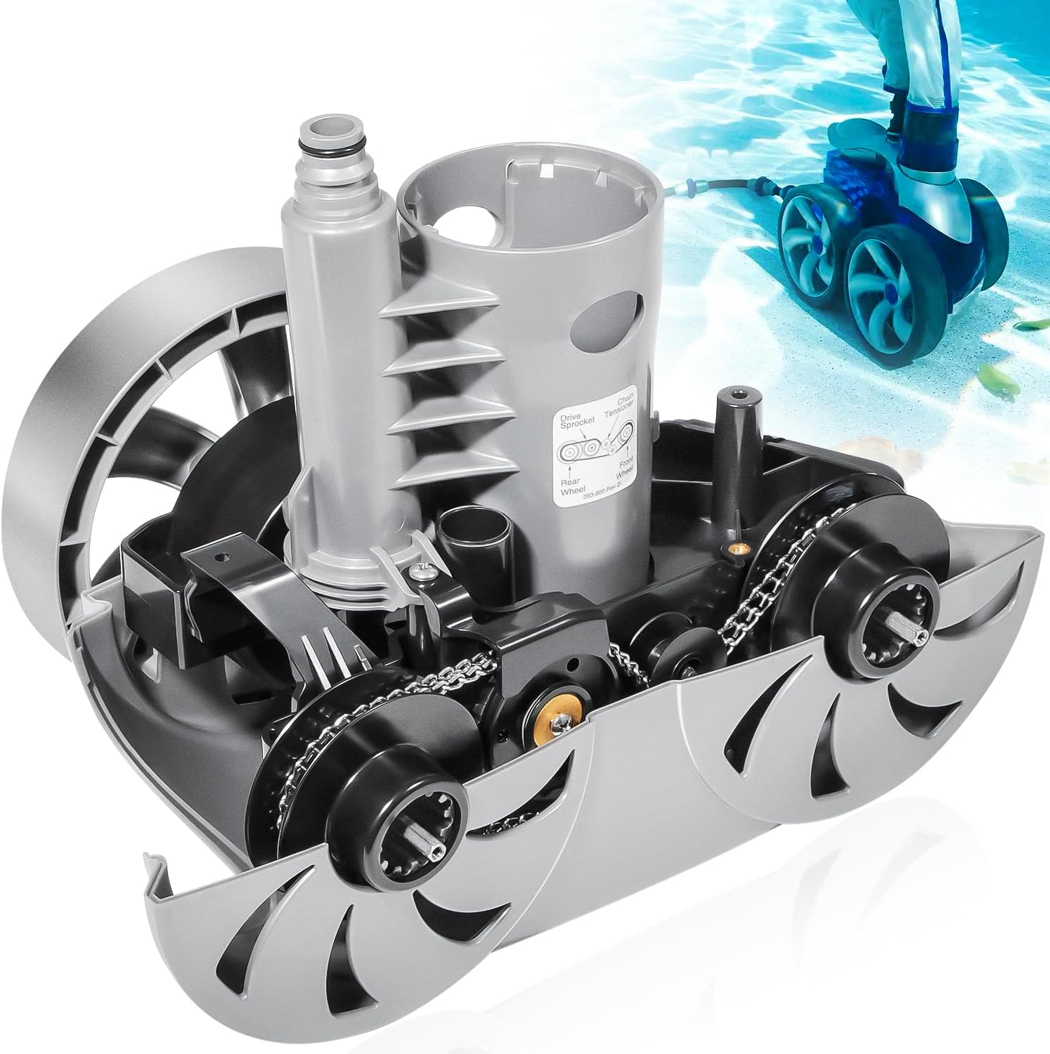 Replacement for Zodiac Polaris R0543200 3900 Sport Robotic Swimming Pool Cleaner Rebuild Kit Tune-Up Kit Accessory Also for P39 Sport Pressure Inground Pool Cleaner Upgraded Silver