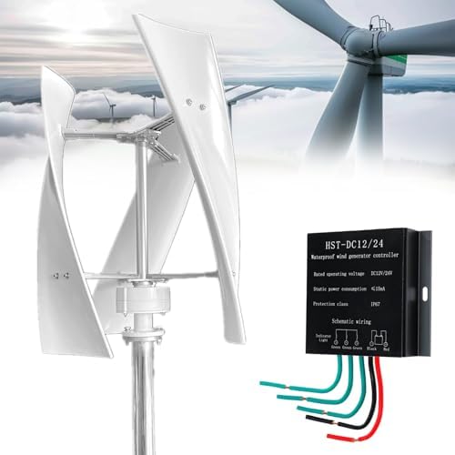12000W Wind Turbine Generator Kit for Home, Efficient Wind Power System with Wind-Solar Hybrid Controller, 24V Renewable Energy Solution for Eco-Friendly Living