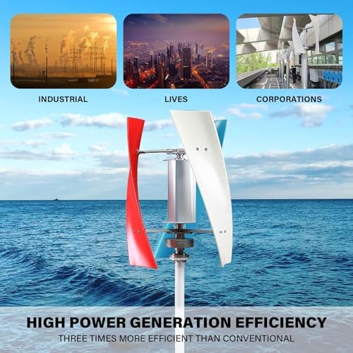 Residential Wind Turbine Generator Kit 12000W - Horizontal Blades with Controller, 12V/24V/48V Magnetic Levitation for Home Use, Eco-Friendly Energy Solution