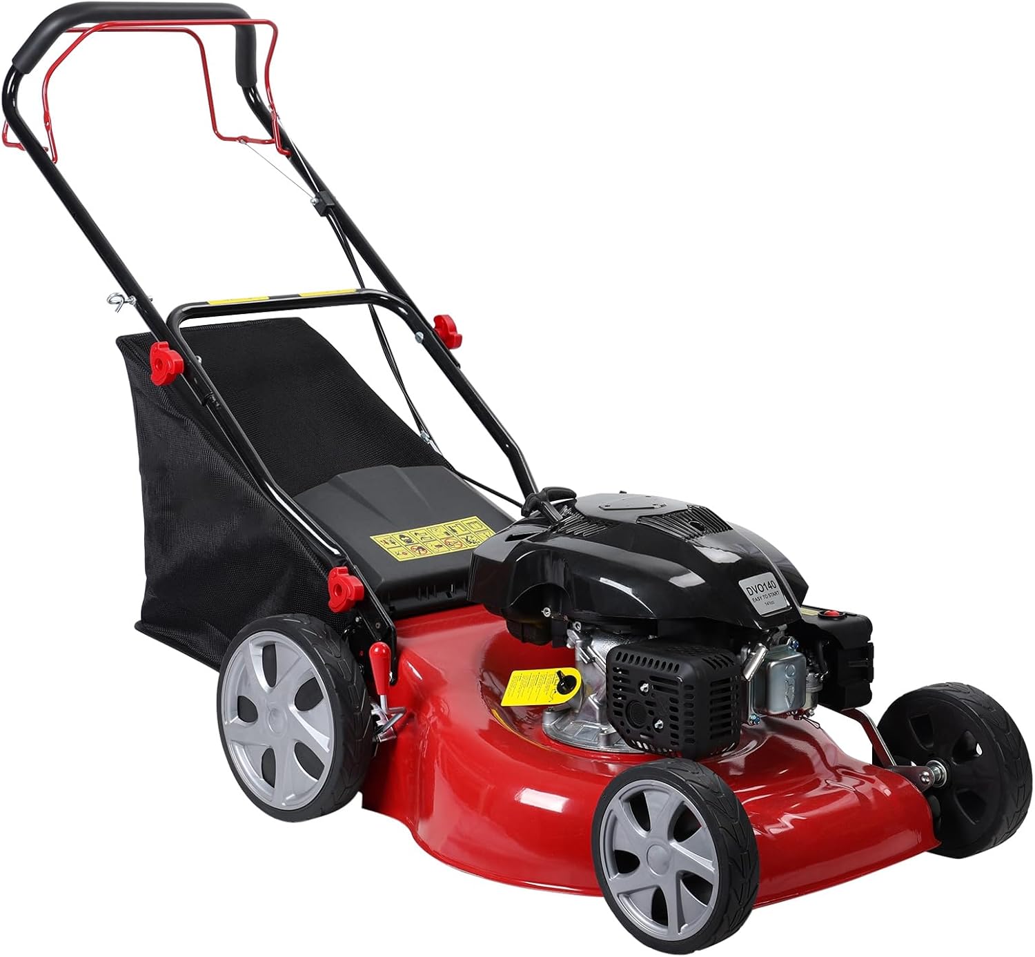 Self Propelled Gas Lawn Mower, 141cc Push Mower Gas Powered, 20