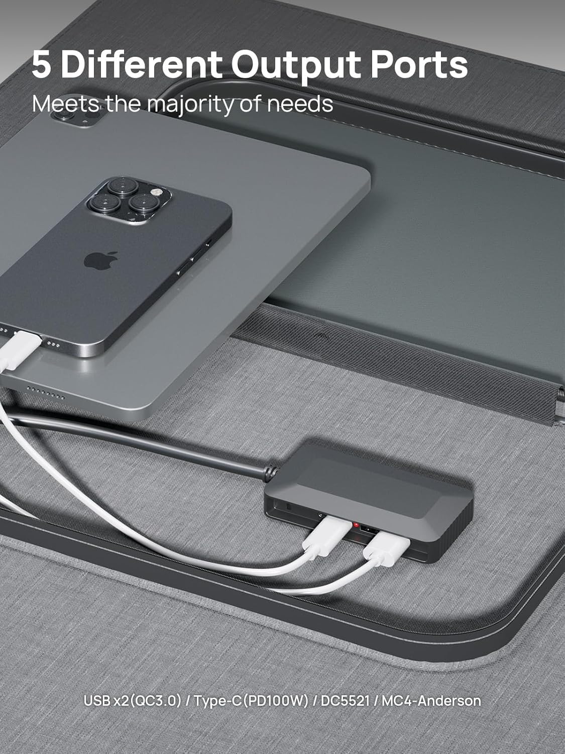 AFERIY 100W ETFE Portable Solar Panel, 23% Conversion Efficiency, with Foldable Adjust Kickstand, IP65 Waterproof Solar Panels for Camping, RV, Home Use