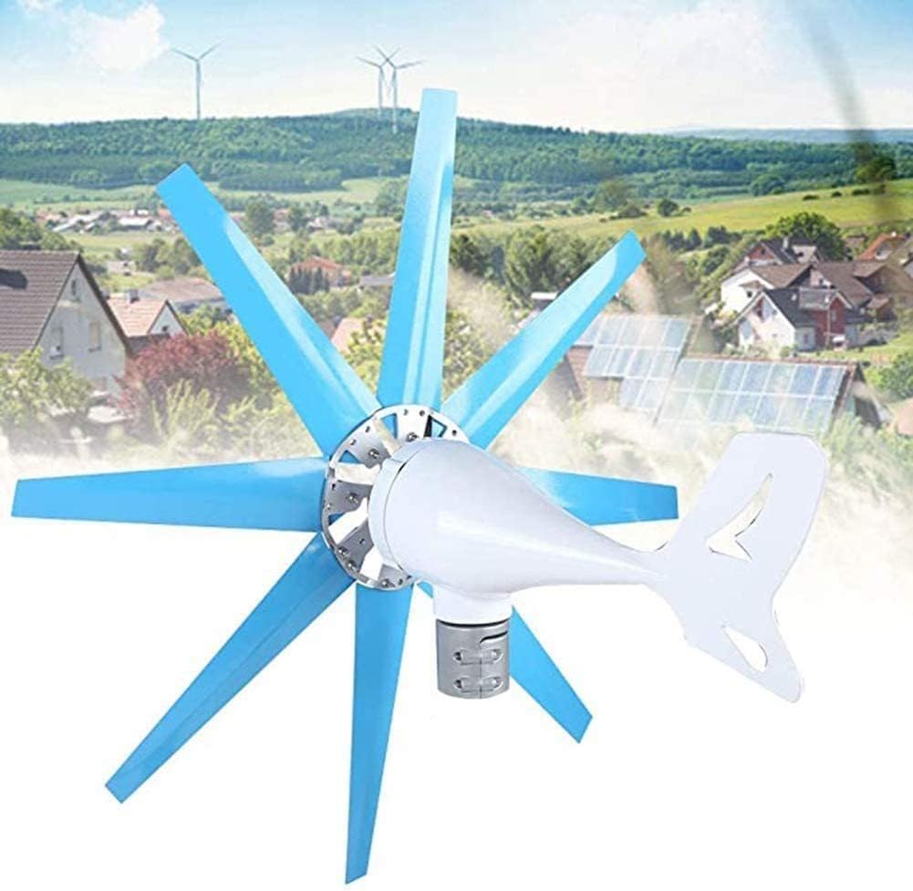 Low Wind Speed 8 Blades 14000W 12v 24v 48v Free Energy Wind Turbine Generator, Windmill with Wind Controller Home Use for Hybrid Wind Solar System