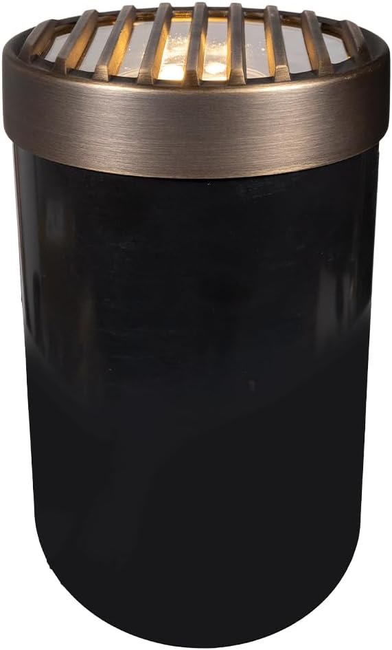 VOLT 12V Drive-Over Rated PAR36 In-Ground Outdoor Well Light with Cast Brass Grate (Bronze) for Low Voltage Landscape Lighting in Driveway, Yard, Lawn, Turf, Mulch, Garden, Flower Bed or Hardscape