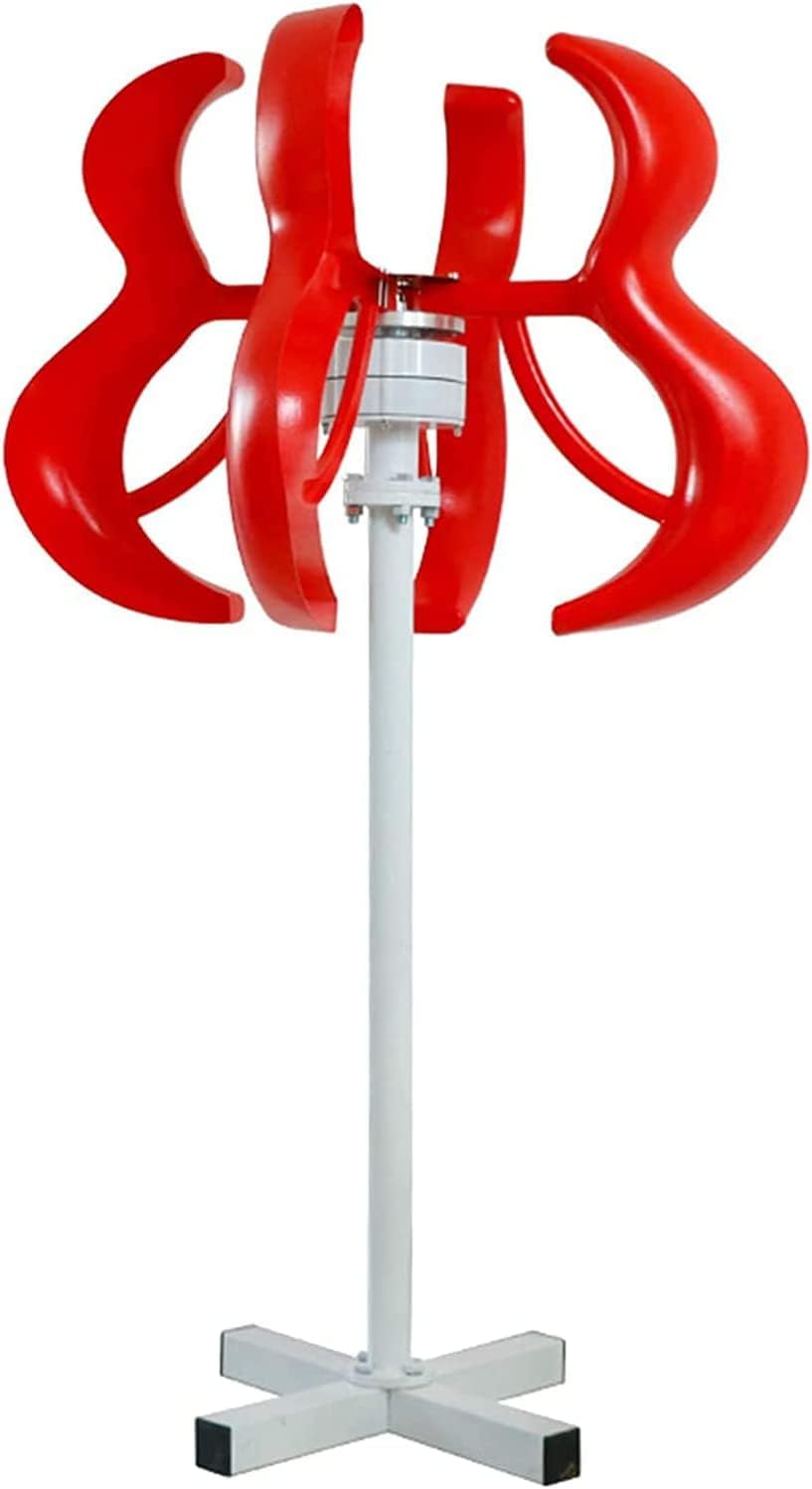 LiuSj JUnSt Vertical Axis Wind Turbines Generator Kit,12V 24V 48V 3000W 5 Blades AC Vertical Wind Turbine Generator with MPPT Controller