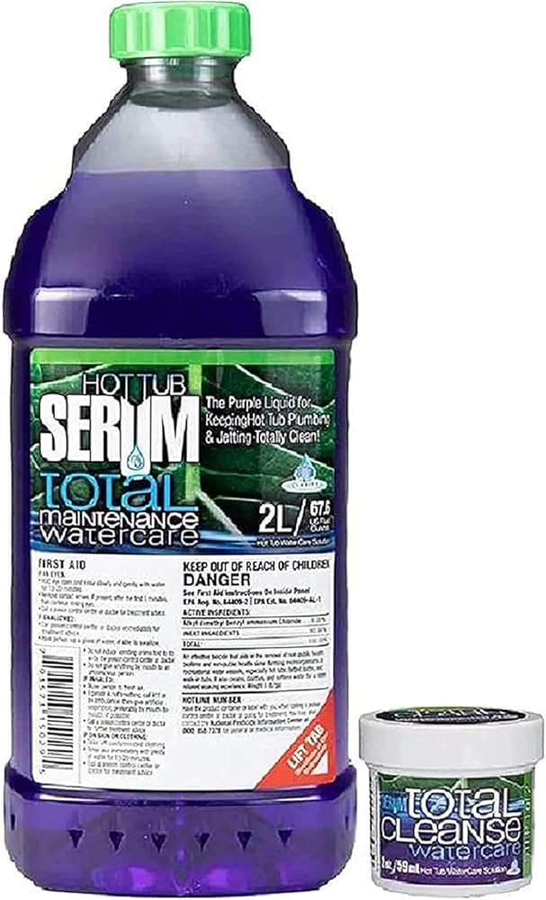 Hot Tub Serum Kit - an EPA Registered Weekly Maintenance Bio-Cleaner/Clarifier/Conditioner/Softener All-in-ONE