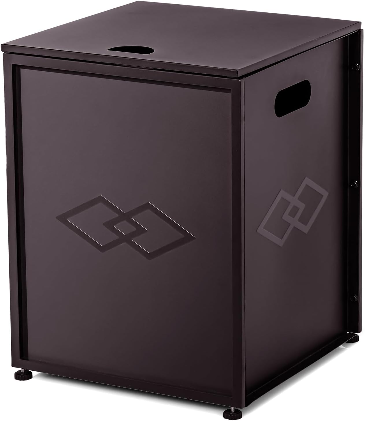 Garvee Propane Tank Cover Table, 20 LB Propane Tank Storage Box, Outdoor Tank Hideway Table for Patio or Garden, for Gas Fire Pits, Brown