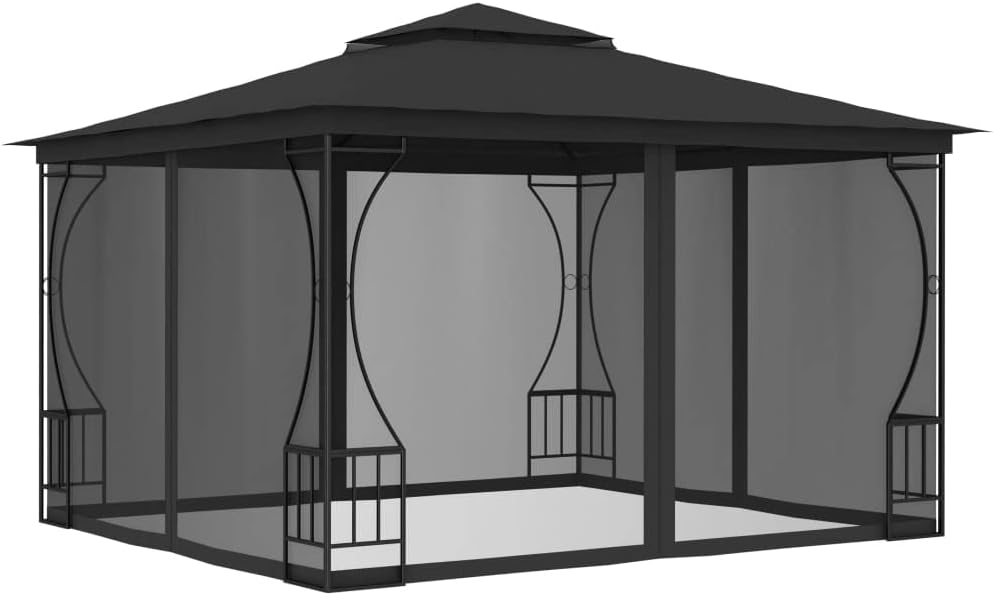 Gazebo with Nets 9.8'x9.8'x8.7',Optimized:Ultimate Outdoor Escape: Durable Gazebo for Events and Relaxation Outdoor Living, Patio Furniture & Accessories