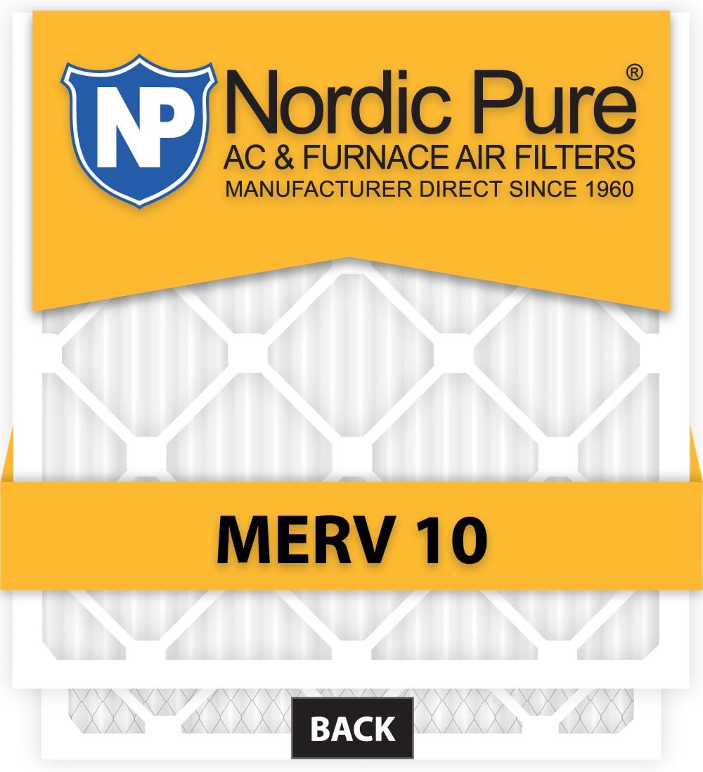 Nordic Pure 29x29x1CustomM10-6 MERV 10 AC Furnace Filters, 28 1/2 x 28 1/2 x 3/4 (28.5 x 28.5 x 0.75), 6 Piece