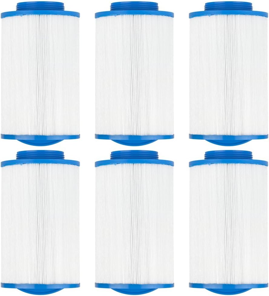 Clear Choice Pool Spa Filter 5.38 Dia x 7.00 in Cartridge Replacement for LA Spa Baleen AK-90107 Excel XLS-524, [6-Pack]