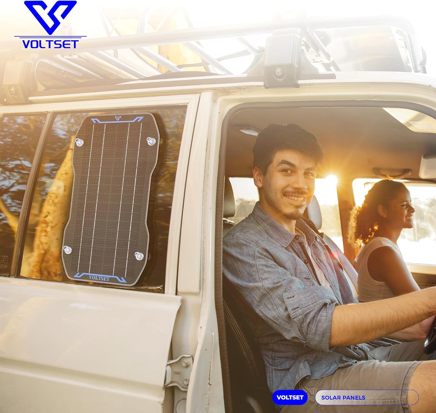 Voltset 30W 12V Solar Panel Kit Portable Solar Battery Charger Maintainer Waterproof Trickle Charger for Car Battery Boat Motorcycle RV