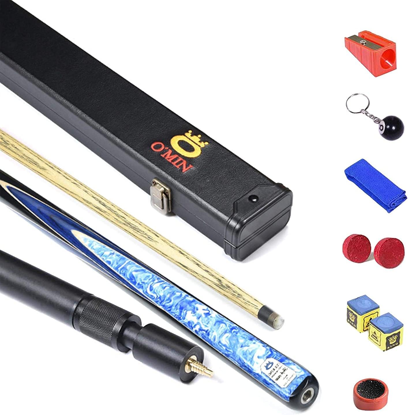 Professional Pool Stick, Billiard Stick with Integration Pool Cue Kit with Cleaning Towel and Other Accessories,11.5Mm Tip 145Cm/57In Cue(Color:B;Size:145cm/57in)