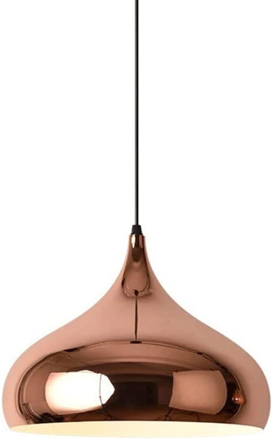 Japanese Simple Wrought Iron Hanging Light Pot Cover Shape Pendant Lamp Shade E27 Screw Single-Head Chandelier Living Room Coffee Shop Office Decorative Lighting Fixtures