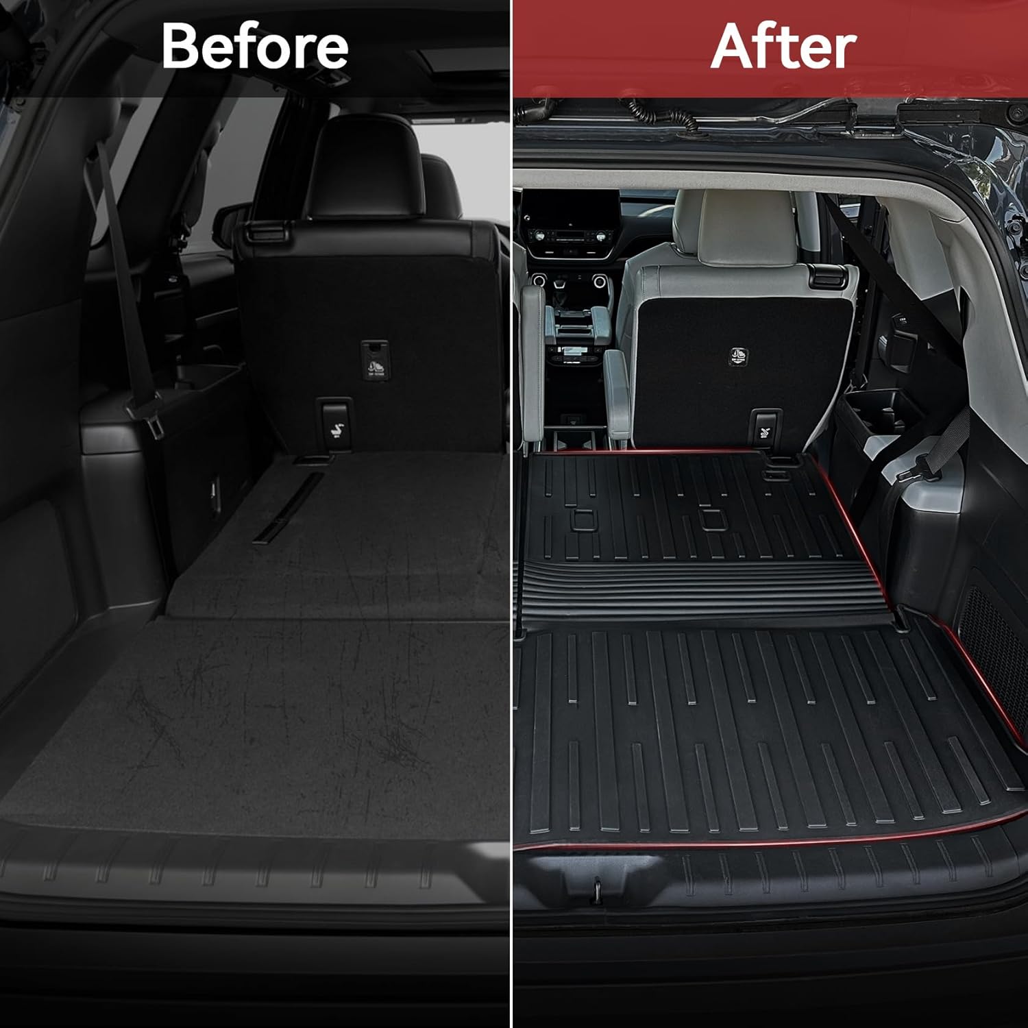 Floor Mats for Grand Highlander 2024 2025 2026 Accessories, Cargo Liner with Floor Mats 7 Seater for Toyota Grand Highlander Accessories