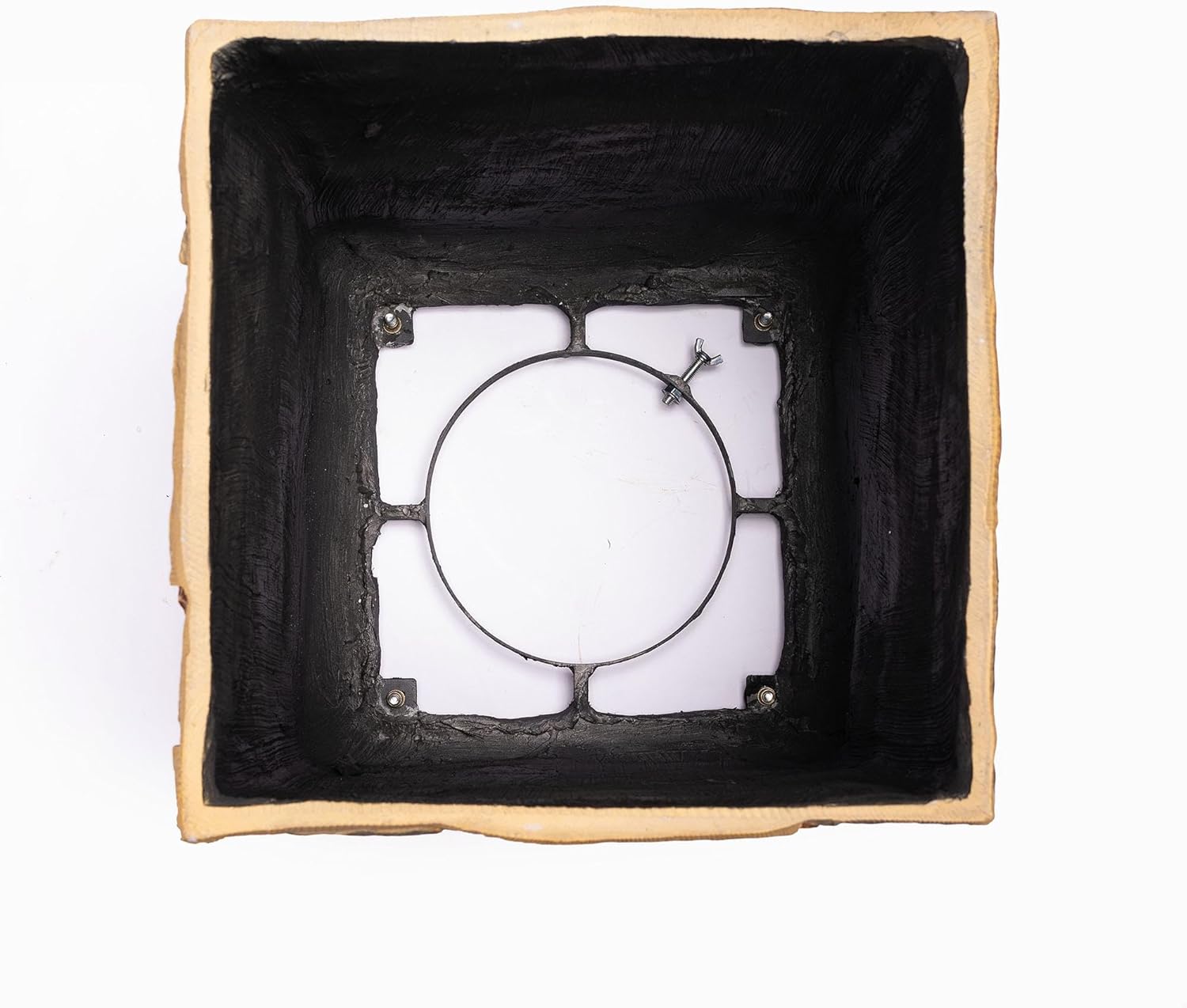 GDFStudio Propane Tank Cover Outdoor Concrete Tank Holder Square Tank Storage Hideaway Side Table for Fire Pits Gas Tank Holder Storage Gas Bottle Cover, Sandstone