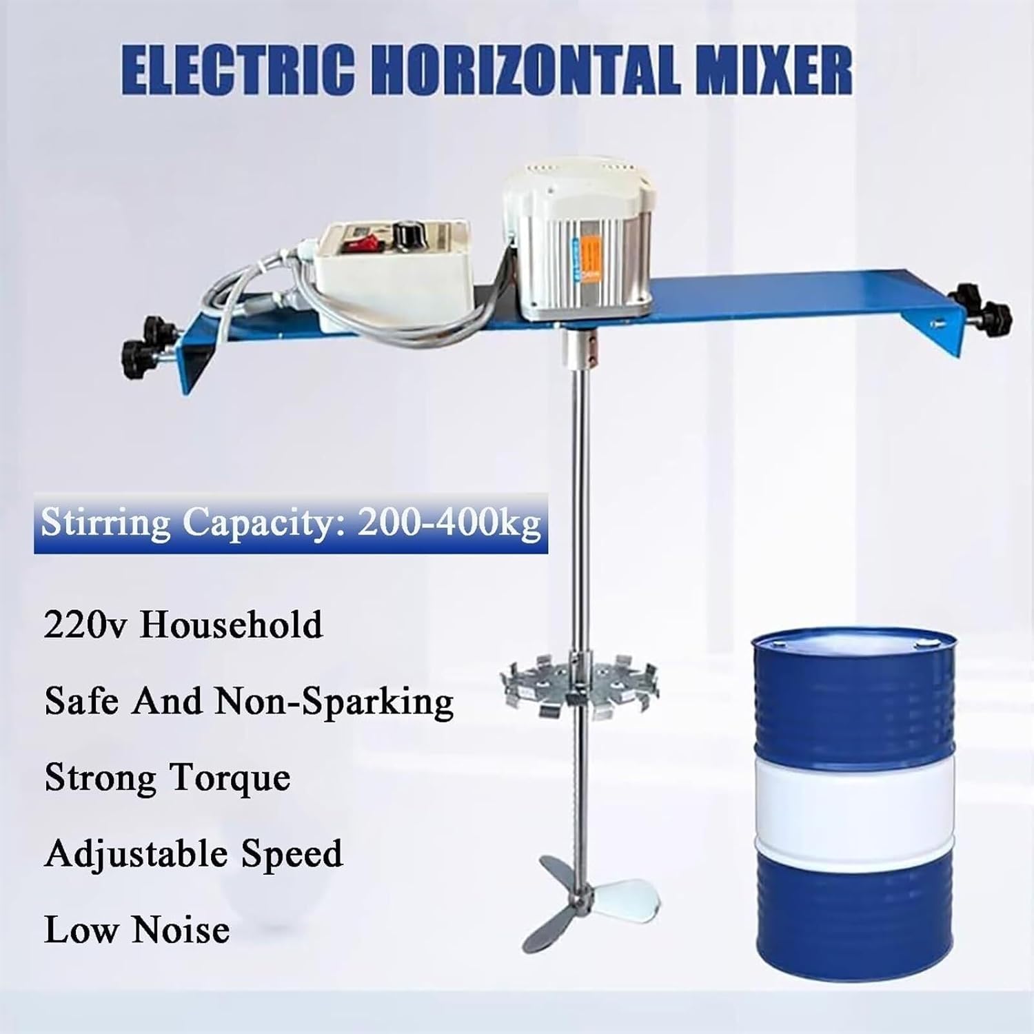 Ink Coating Mixing Tool, Electric Tank Barrel Paint Stirring Machine, Adjustable Speed, Low Noise, for Paint Coating Materials