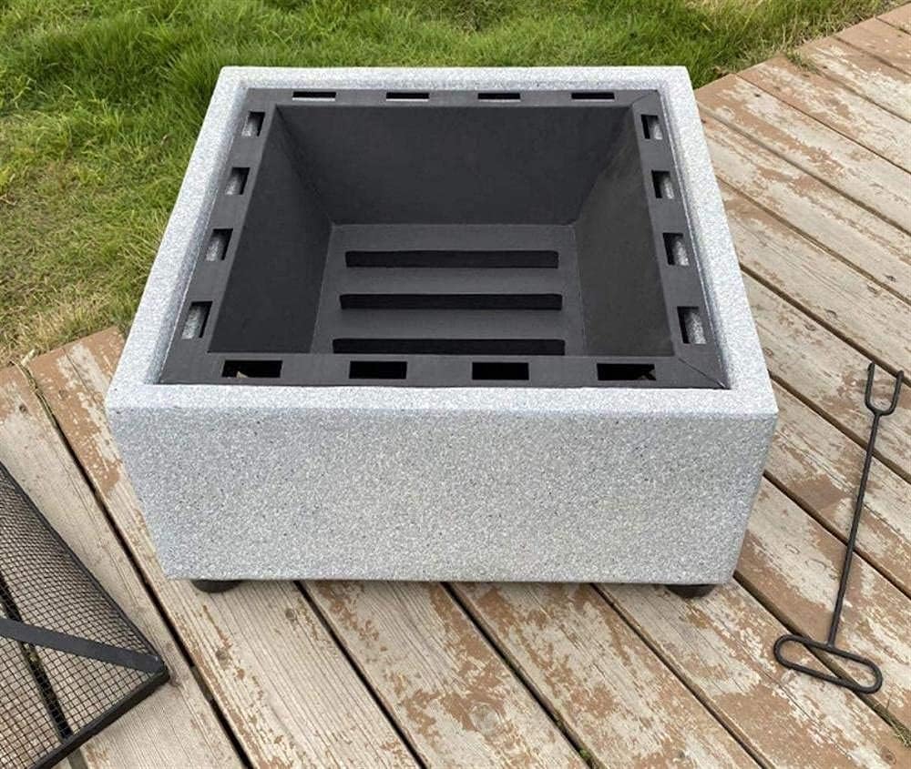 Large Retro Fire Pit Gray Cast Iron Brazier Heater Multifunctional Camping Bowl BBQ for Backyard,Camping,Picnic,Bonfire,Garden