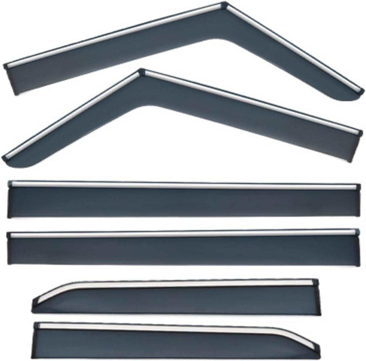 Window Deflectors for Chery iCAR 03 MK1 2023+, Sun Rain Guard Window Visors Vent Shades with Bright Stripes Car Accessories,6PCS