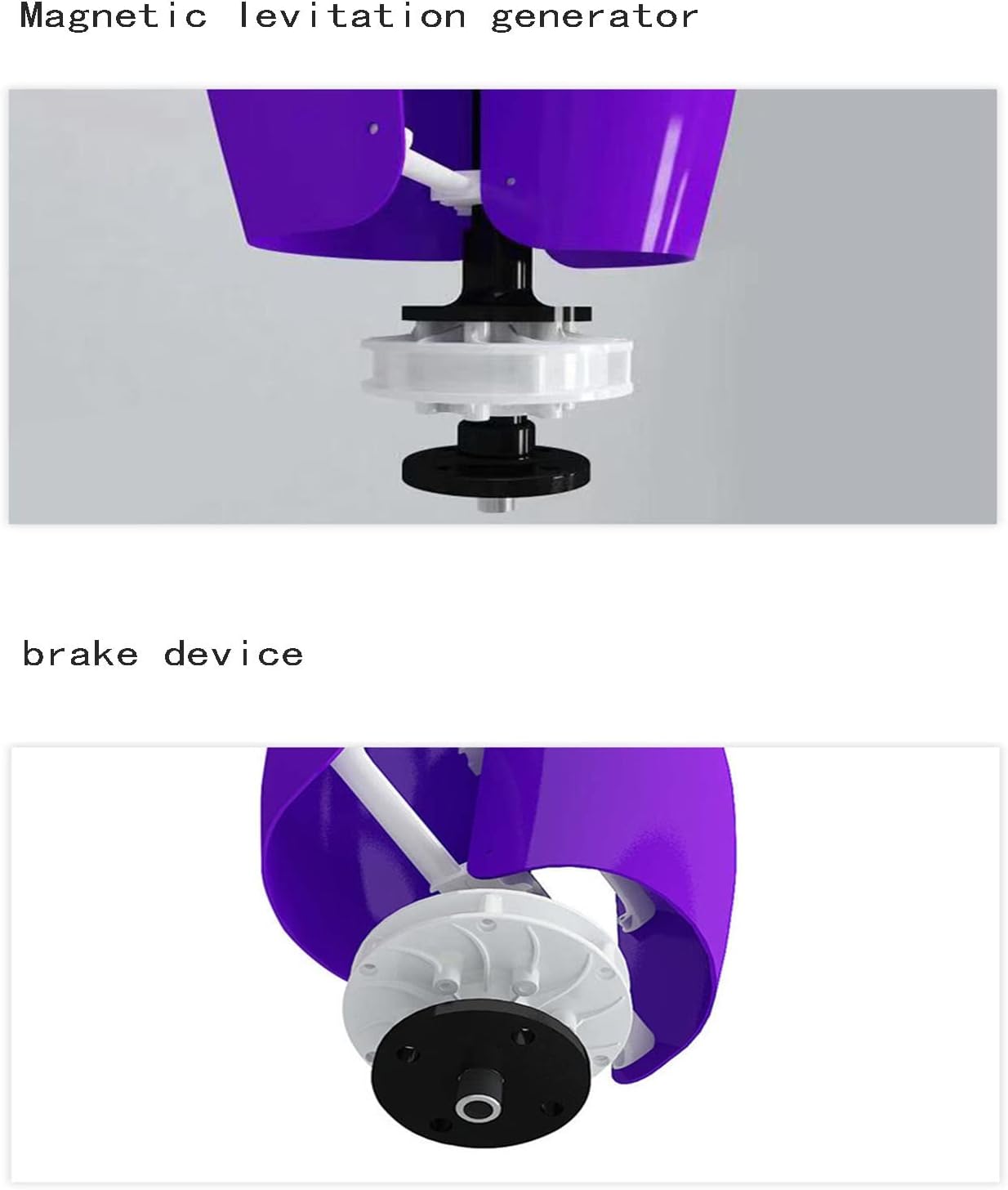 1200W-2000W Vertical Axis New Energy Tulip Wind Turbine 12V/24V Breeze Start Power Generation System Wind and Solar Complementary Power Supply System (Color : Orange, Size : 2000W)