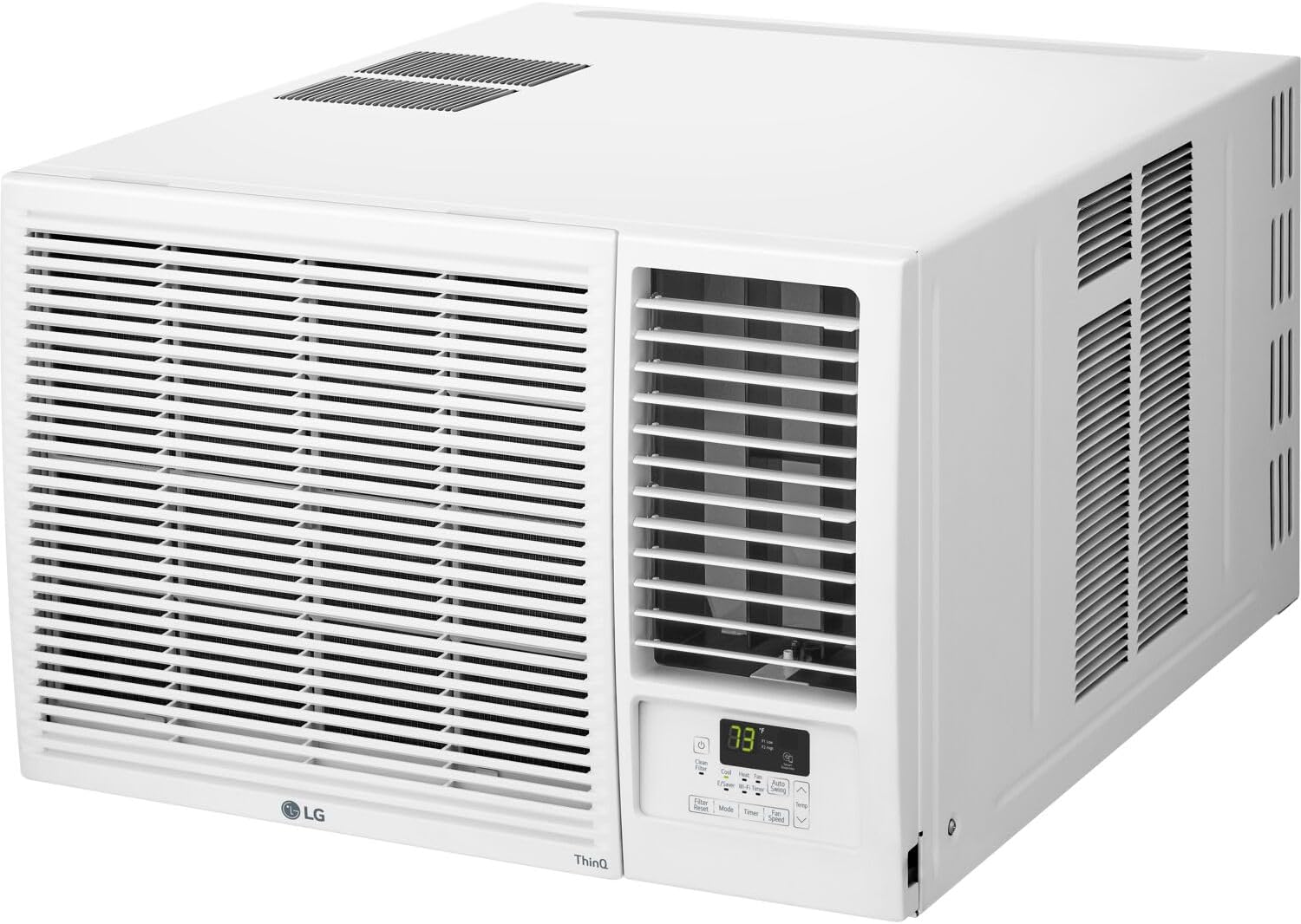 LG 23,000 BTU Smart Window Air Conditioner with Heat, 230V, Air Conditioner Cools Rooms up to 1,400 Sq.Ft., Smartphone & Voice Control works with Remote, White