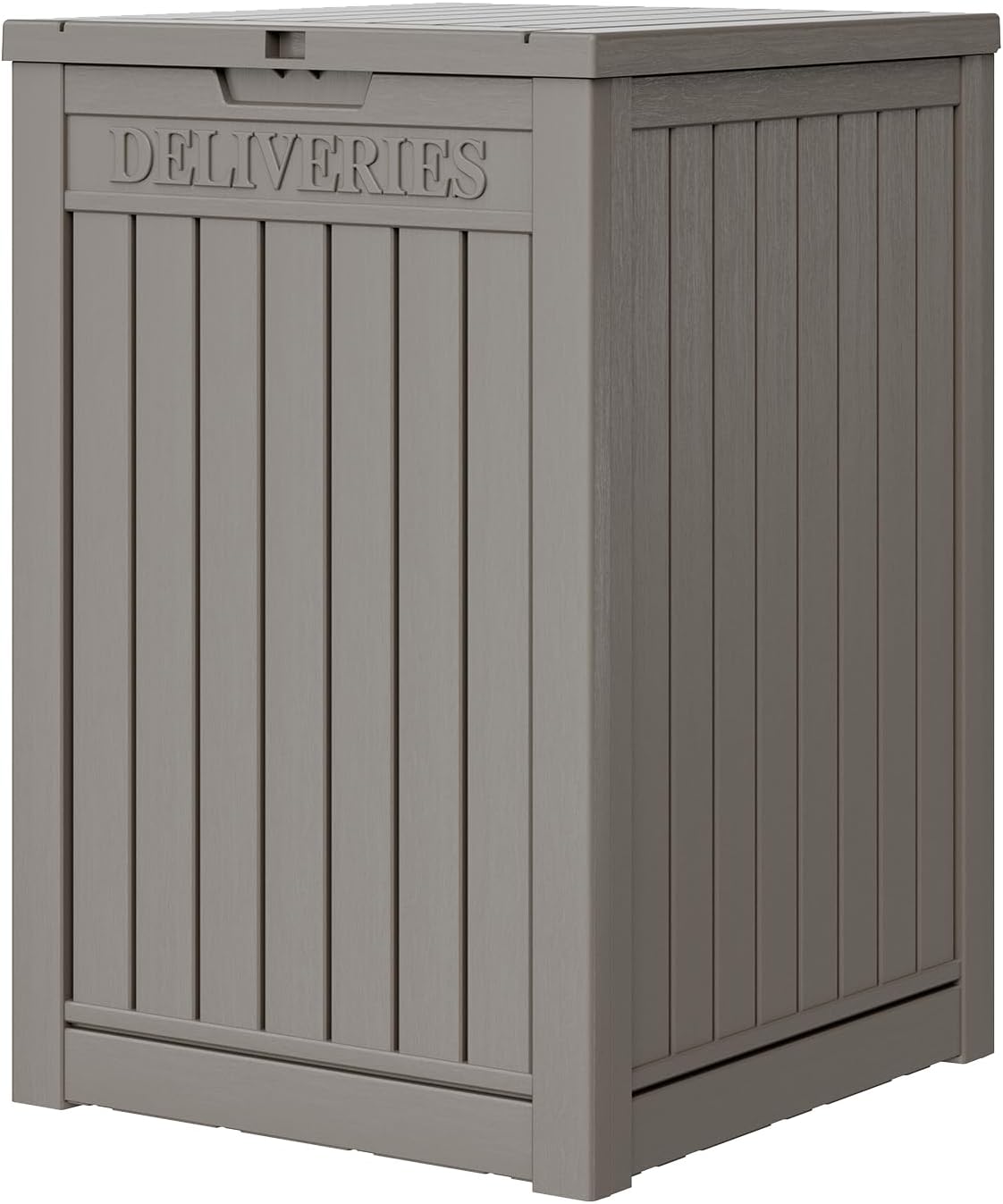 Package Delivery Box for Outside, 48 Gallon Storage with Lockable Secure, Large Double Wall Resin Outdoor Package Delivery Waterproof Deck