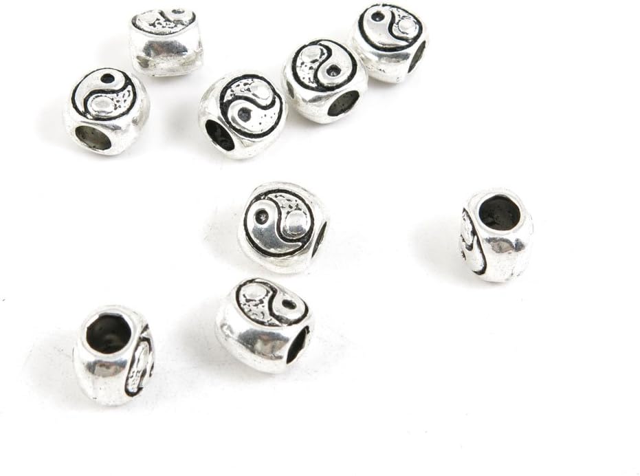Price per Lot 380 PCS Jewelry Making Charms Antique Silver Tone Color Jewellery Charme Findingss Bulk Wholesale Suppliers Arts Crafts T5FW1 The Eight Trigrams Beads