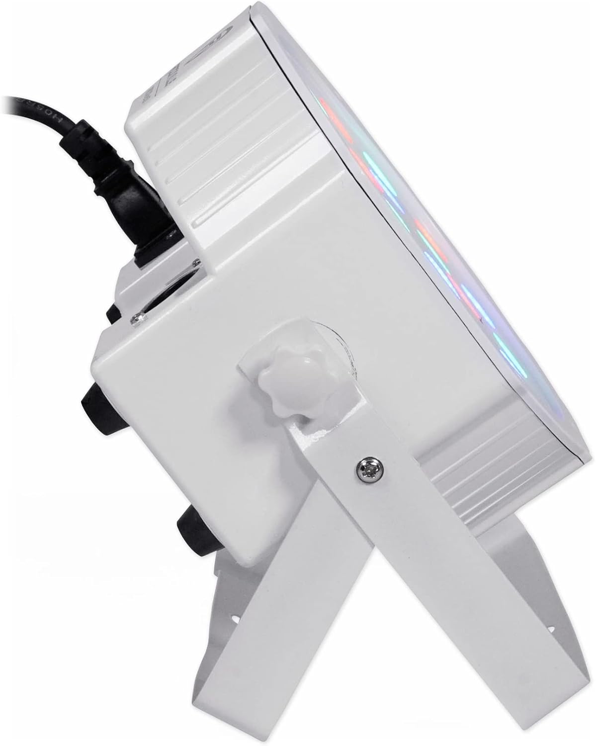 Rockville RockPAR50 WHT Bundle: (24) LED RGB Par Can DMX Wash Lights-White, ROCKFORCE 384-Channel DMX Controller w/MIDI, RDX3M25 25ft & (23) RDX3M10 10ft DMX Lighting Cables, 49-Items