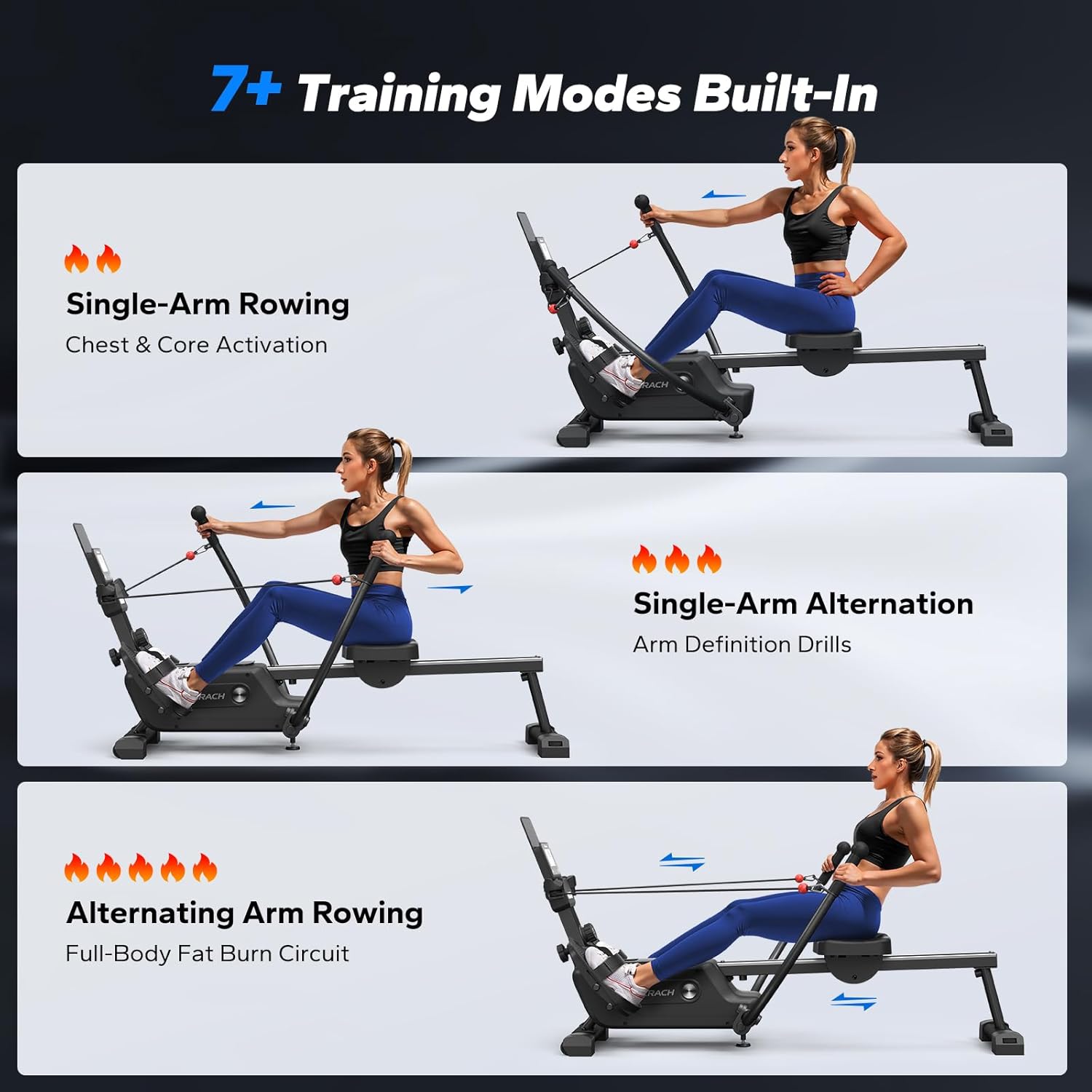 MERACH Sculls Rowing Machines for Home, Magnetic Rowing Machine with 16-Level, Simulate Real Row, Ultra-Quiet Rower, MERACH App and 1000+ Champion Coaching Course & Games