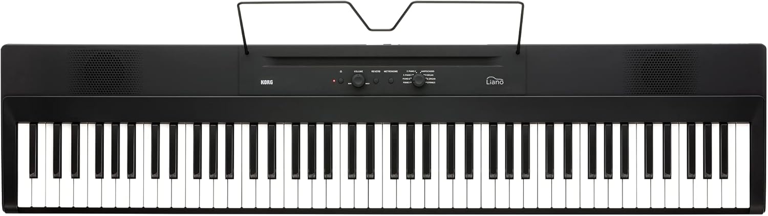 Korg Liano Portable 88-key Digital Piano w/ Semi-Weighted Keys, Bass Reflex Speakers and includes a Sustain Pedal & Power Adapter - Black